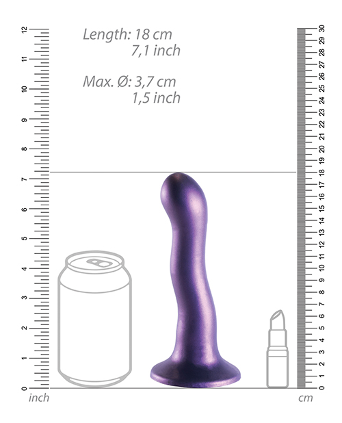 Buy Shots Ouch 7" Curvy G-Spot Dildo - Metallic Purple
