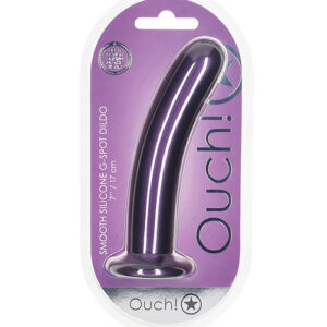 Shop Shots Ouch 7" Smooth G-Spot Dildo - Metallic Purple online
