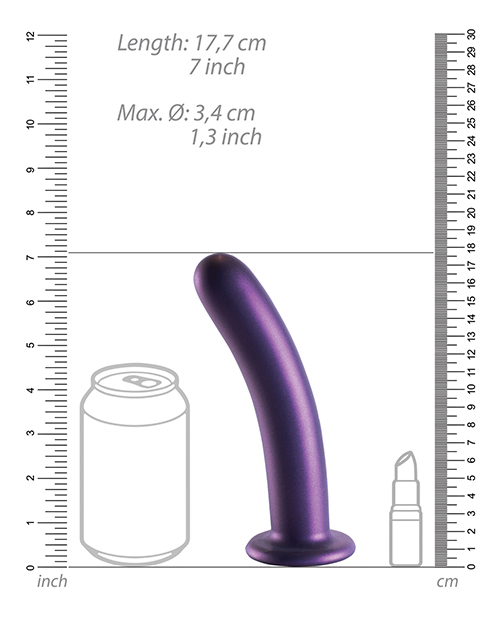 Buy Shots Ouch 7" Smooth G-Spot Dildo - Metallic Purple