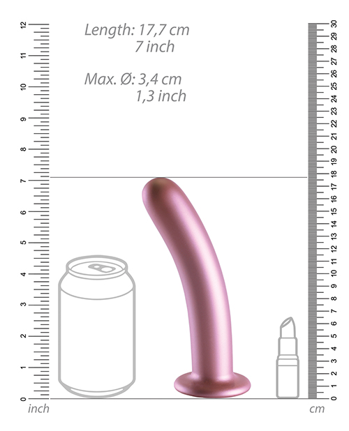 Buy Shots Ouch 7" Smooth G-Spot Dildo - Rose Gold