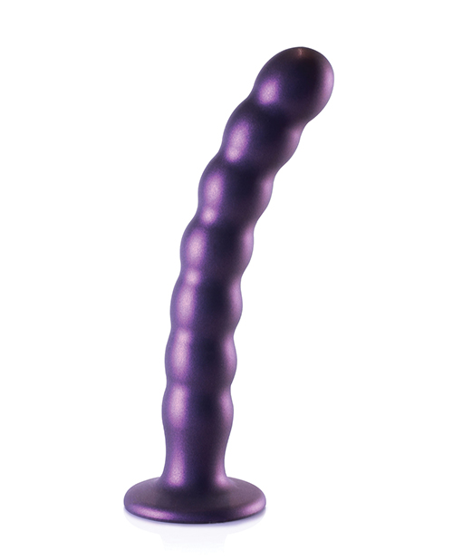 Order Shots Ouch 8" Beaded G-Spot Dildo - Metallic Purple online