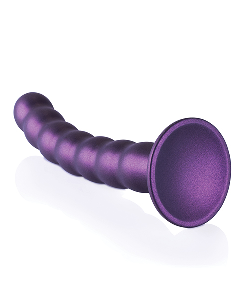Buy Ouch Shots Ouch 8" Beaded G-Spot Dildo - Metallic Purple