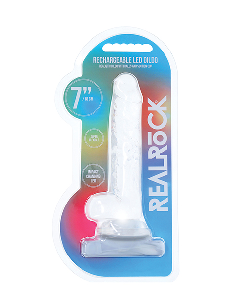 Shop Shots Real Rock LED Touch 7" Dong - Crystal Clear online
