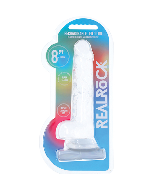 Shop Shots Real Rock LED Touch 8" Dong - Crystal Clear online