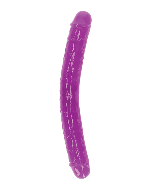 Order Shots RealRock 12" Double Dong Glow in the Dark - Neon Purple online