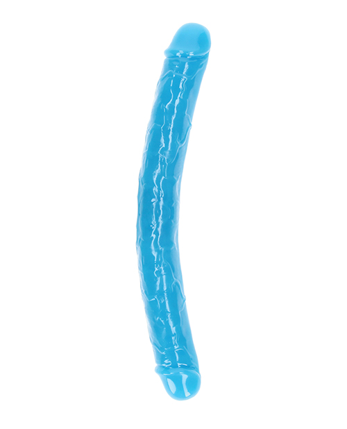 Order Shots RealRock 15" Double Dong Glow in the Dark - Neon Blue online