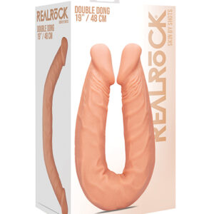 Shop Shots RealRock 18" Double Dong - Flesh online