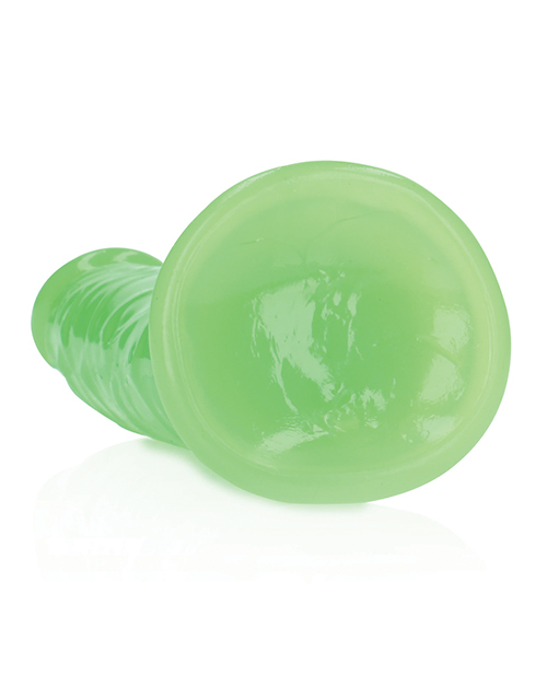 Buy RealRock Shots RealRock 7" Slim Dildo Glow in the Dark - Neon Green