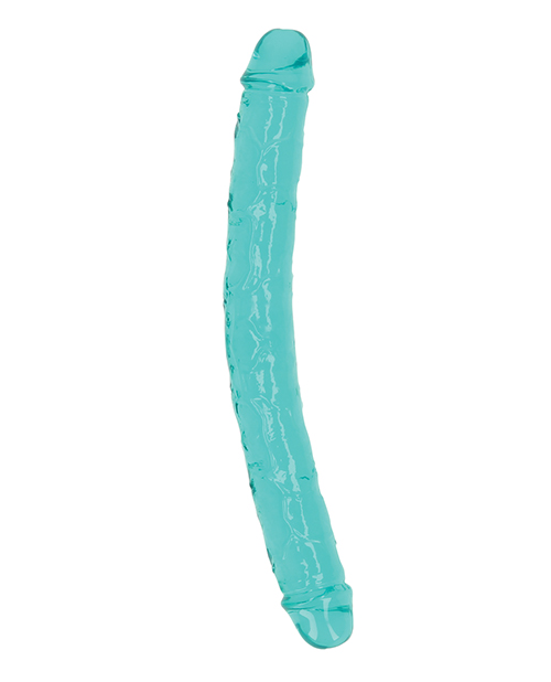 Order Shots RealRock Crystal Clear 13" Double Dildo - Turquoise online