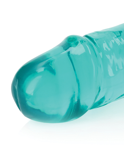 Buy RealRock Shots RealRock Crystal Clear 13" Double Dildo - Turquoise