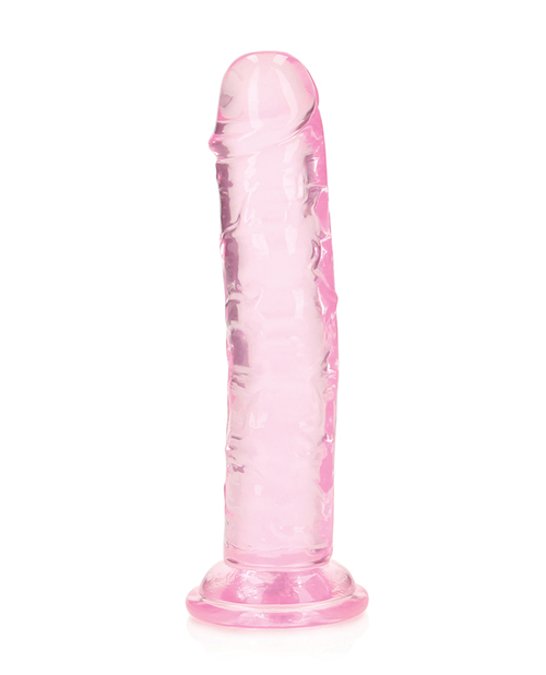 Order Shots RealRock Crystal Clear 6" Straight Dildo w/Suction Cup - Pink online