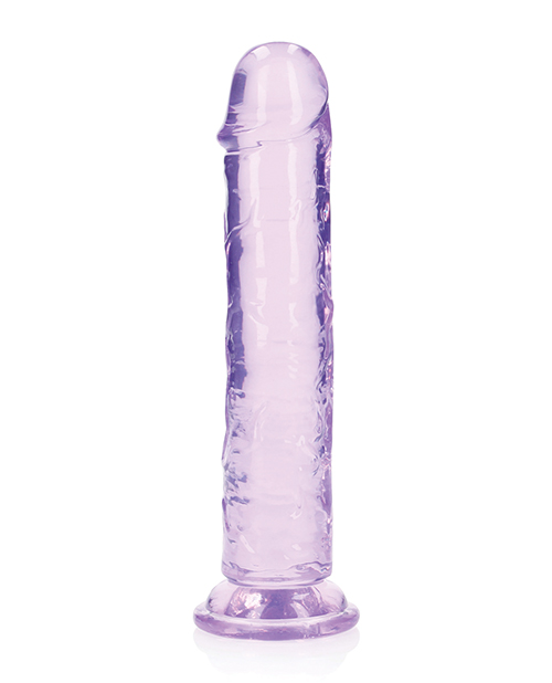 Order Shots RealRock Crystal Clear 8" Straight Dildo w/Suction Cup - Purple online