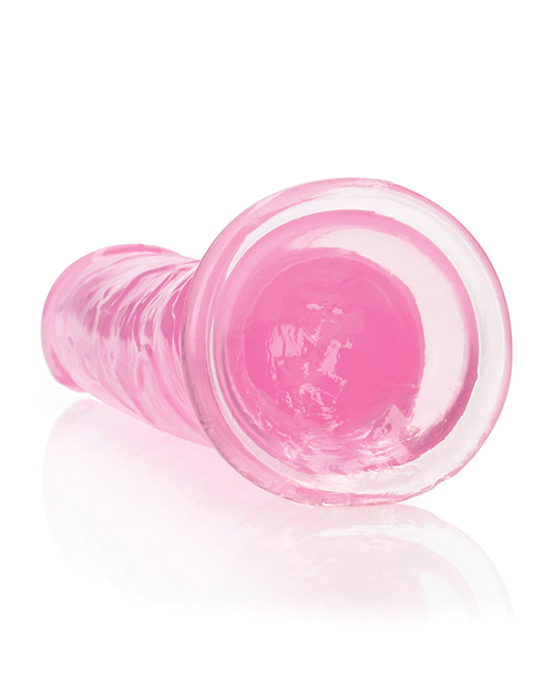 Buy RealRock Shots RealRock Crystal Clear 9" Straight Dildo w/Suction Cup - Pink