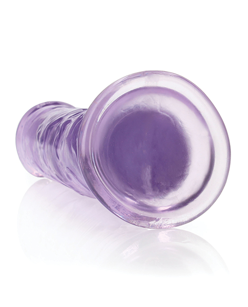Buy RealRock Shots RealRock Crystal Clear 9" Straight Dildo w/Suction Cup - Purple