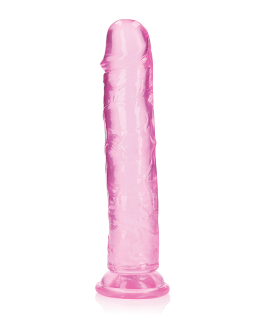 Shots RealRock Realistic Crystal Clear 10" Straight Dildo - Pink for sale