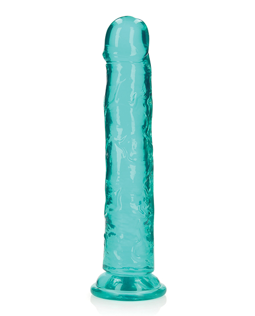 Order Shots RealRock Realistic Crystal Clear 10" Straight Dildo - Turquoise online
