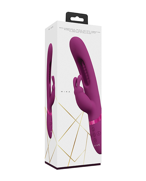 Shop Shots Vive Mika Flapping Tongue Rabbit Vibrator - Pink online