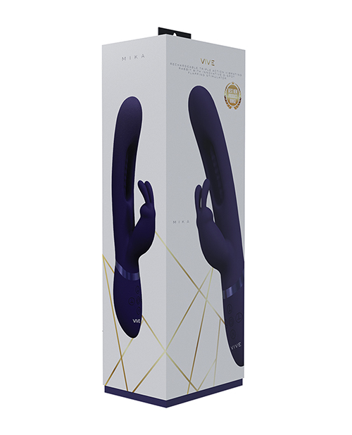 Shop Shots Vive Mika Flapping Tongue Rabbit Vibrator - Purple online