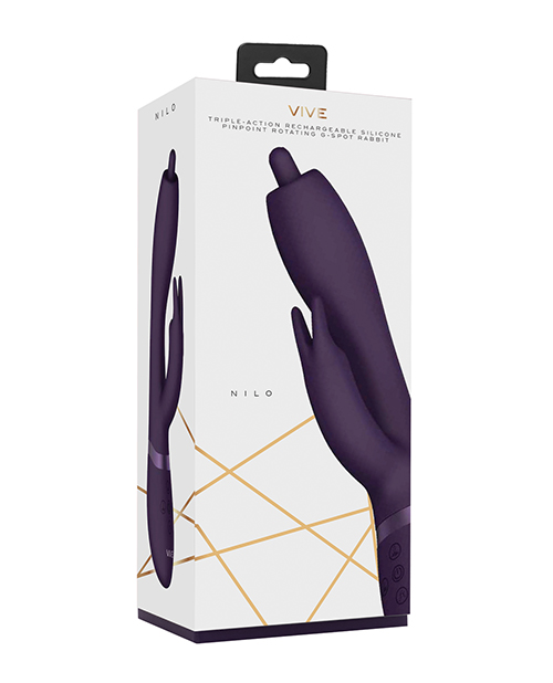 Shop Shots Vive Nilo Pinpoint Rotating G-Spot Rabbit - Purple online