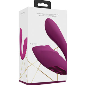 Shop Shots Yuki Dual Action G-Spot Vibrator w/Massaging Beads - Pink online