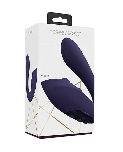 Buy Shots Yuki Dual Action G-Spot Vibrator w/Massaging Beads - Purple online