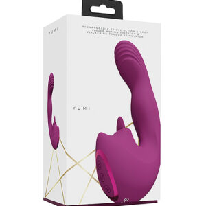 Shop Shots Yumi Triple Action G-Spot Vibrator & Stimulator - Pink online