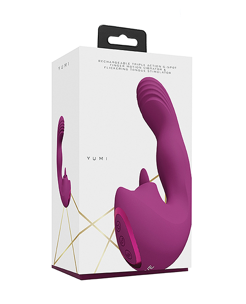 Shop Shots Yumi Triple Action G-Spot Vibrator & Stimulator - Pink online