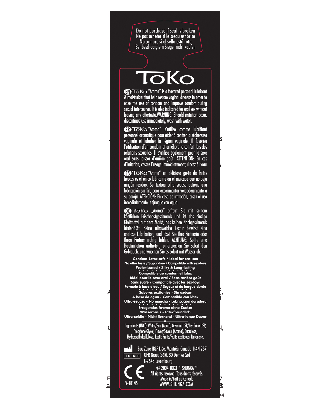 Shunga Toko Aroma Lubricant - 5.5 oz Lustful Litchee for sale