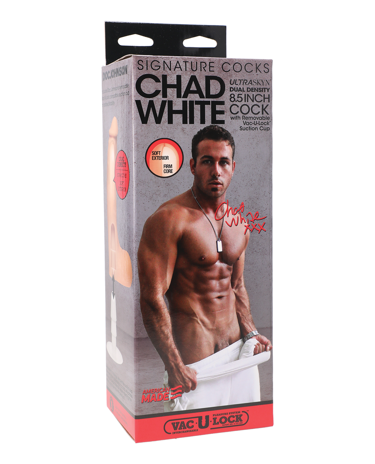 Shop Signature Cocks ULTRASKYN 8.5" Cock w/Removable Vac-U-Lock Suction Cup - Chad White online
