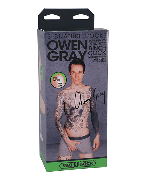Shop Signature Cocks ULTRASKYN 8" Cock w/Removable Vac-U-Lock Suction Cup - Owen Grey online