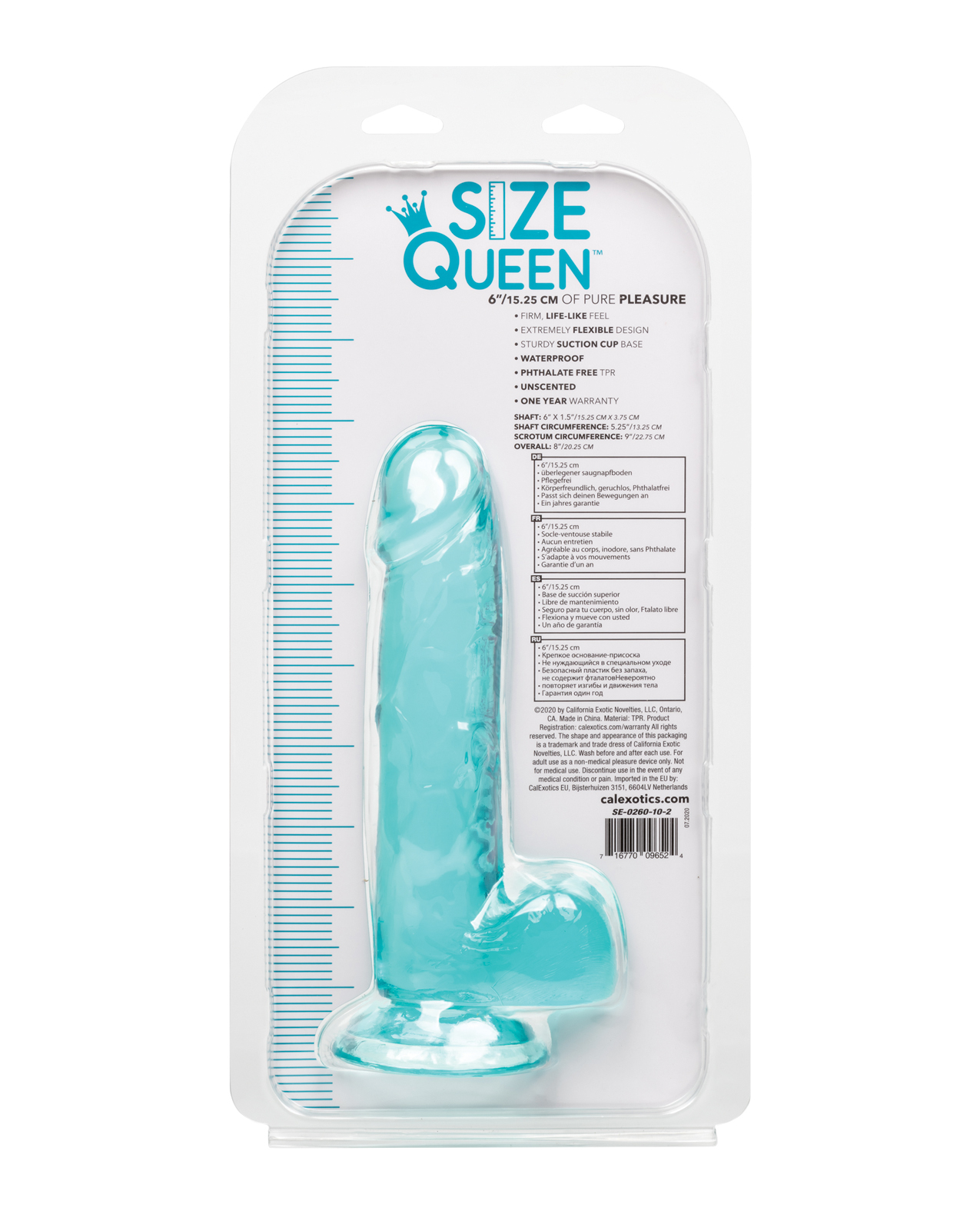 Order Size Queen 6" Dildo - Blue online