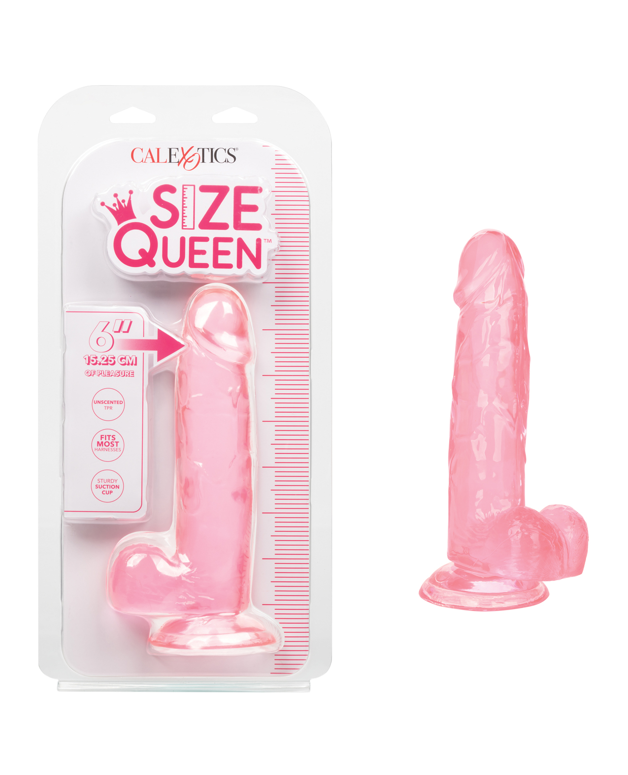 Shop Size Queen 6" Dildo - Pink online