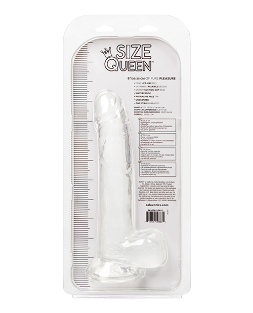 Order Size Queen 8" Dildo - Clear online