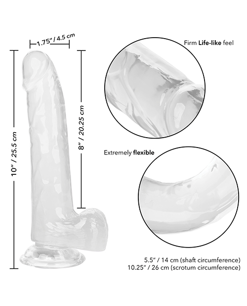 Shop Size Queen 8" Dildo - Clear