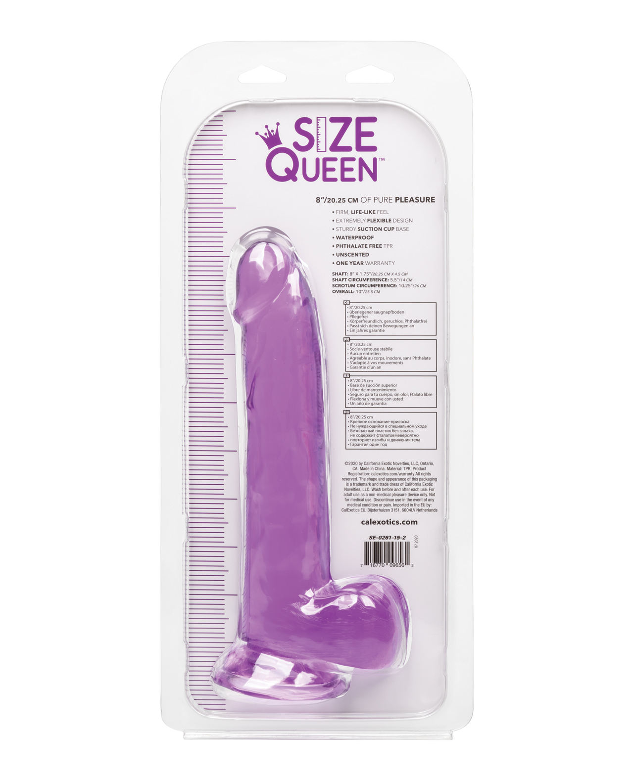 Order Size Queen 8" Dildo - Purple online