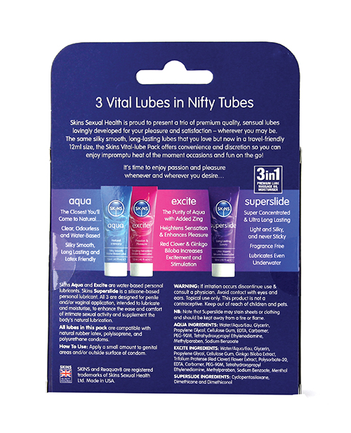 Order Skins Vital Lubes - 12 ml Tubes Pack of 3 online
