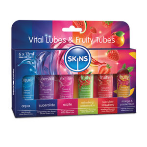 Shop Skins Vital Lubes & Fruity Tubes - 12 ml Tubes Pack of 6 online