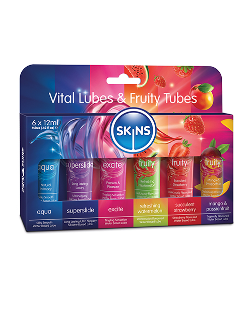 Shop Skins Vital Lubes & Fruity Tubes - 12 ml Tubes Pack of 6 online