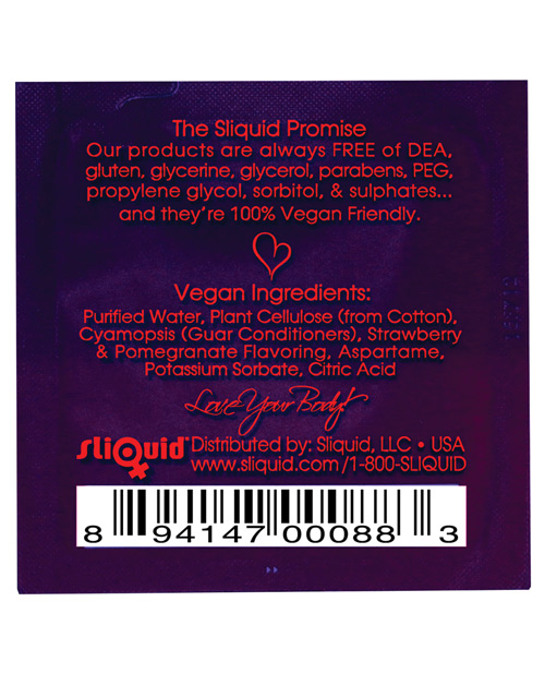 Order Sliquid Swirl Lubricant Pillow - .17 oz Strawberry Pomegranate online