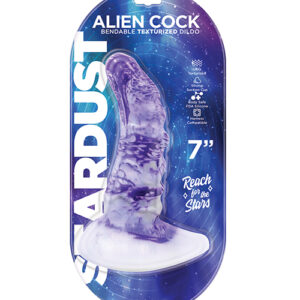 Shop Stardust Alien Cock Silicone Textured 7" Dildo - Purple online