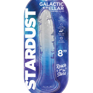 Shop Stardust Galactic Stellar 8" Jelly Dildo - Crystal Blue online