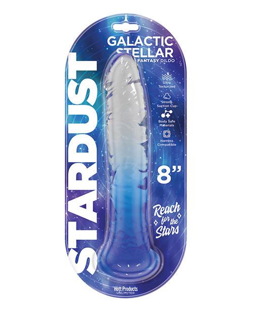 Shop Stardust Galactic Stellar 8" Jelly Dildo - Crystal Blue online