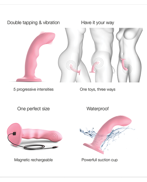 Shop Strap on Me Tapping Dildo - Rose Coral