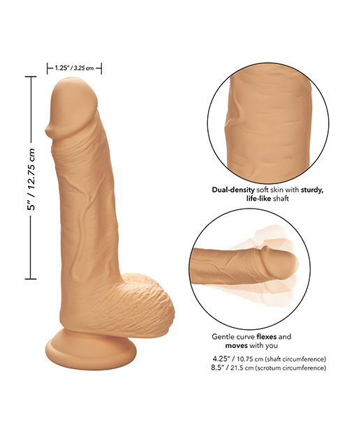 Buy Studs Dual Density Silicone 5" Dildo - Ivory