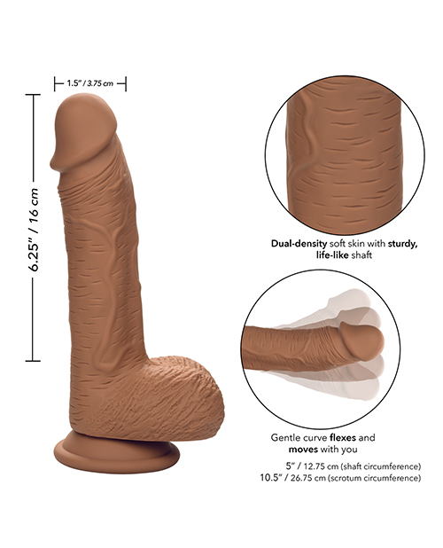 Buy Studs Dual Density Silicone 6.25" Dildo - Brown