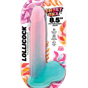 Shop Sweet Sex 8.5" Lollicock Cotton Candy Dildo - Multi Color online