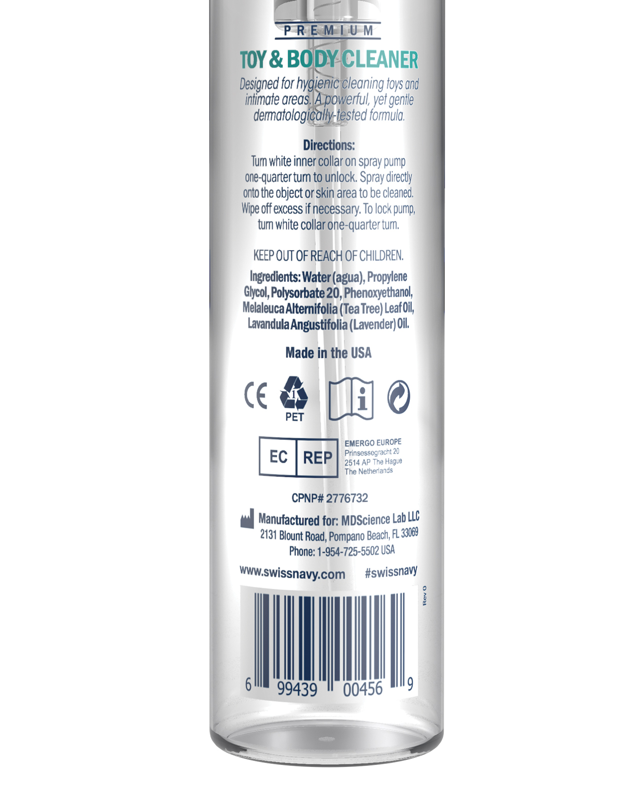 Order Swiss Navy Toy & Body Foaming Cleaner - 7 oz online