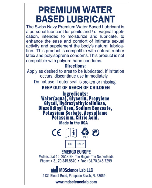 Order Swiss Navy Water Based Lube - 8 oz online