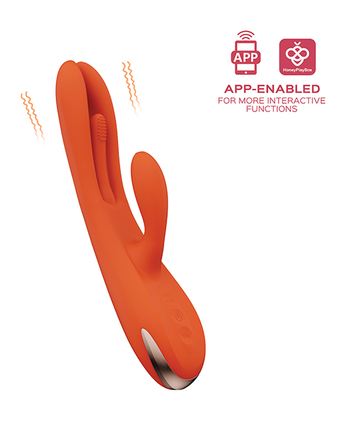Buy Honey Play Box Terri App Controlled Kinky Finger Tapping Rabbit Vibrator - Orange