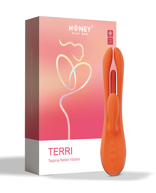 Shop Terri App Controlled Kinky Finger Tapping Rabbit Vibrator - Orange